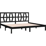  Za krevet od masivne borovine crni 200 x 200 cm | shoptok.hr