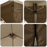  Rastezljivi šator za svadbe - šator za zabave Sivo-smeđa 575 x 288 x 245 cm | shoptok.hr