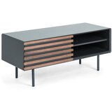 Kave Home Črna TV omarica v orehovem dekorju 120x48,5x45 cm Kesia – | Shoptok.si