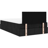 vidaXL Otomanski okvir kreveta s madracem crni 120x200cm od tkanine | shoptok.hr