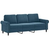  Trosjed s ukrasnim jastucima plavi 180 cm baršunasti | shoptok.hr
