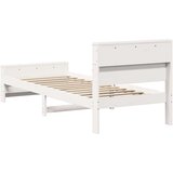  Konstrukcija postelje Bela 80 x 200 cm Trdna borovina, (5000069479) | Shoptok.si