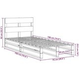 vidaXL Okvir kreveta bez madraca bijeli 75 x 190 cm masivna borovina | shoptok.hr