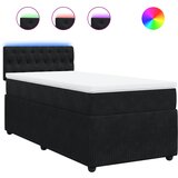 Maison Chic Box spring postelja - Vzmetna postelja z vzmetnico črna 80x200 cm žamet SL4196, (21888910) | Shoptok.si