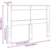  Uzglavlje s uzglavljem Crni hrast 150 cm Konstruirano drvo | shoptok.hr
