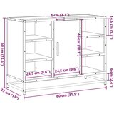 vidaXL Kupaonski ormarić za umivaonik boja hrasta 80x33x60 cm drveni | shoptok.hr
