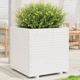 Maison Chic Vrtno cvetlično korito - Cvetlični Lonec belo 70x70x72,5 cm trdna borovina, (21789304) | Shoptok.si