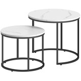  Okrugli stolić 2 kom - mramor / crne noge | shoptok.hr