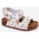 Boto Children's sandals on cork sole with buckles dinosaurs multicolor Thessa | ePonuda.com