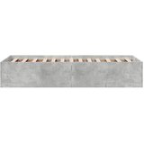  Okvir kreveta boja betona 75x190 cm od konstruiranog drva | shoptok.hr