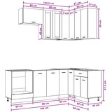  Kuhinjska jedinica LYON 8 kom. Bijela Konstruirano drvo | shoptok.hr