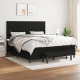 The Living Store Box spring postelja z vzmetnico črna 180x200 cm blago - Box Spring Postelja, (21512296) Cene