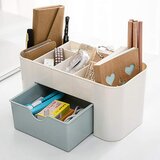 Dardanar Namizni organizator ličil, plastični predali, škatla za shranjevanje, držalo za kozmetiko (modra), (21131627) | Shoptok.si