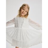 Reserved Haljina s metalik nitima - krem | shoptok.hr