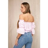Kesi Blouse over the shoulder powder pink | shoptok.hr