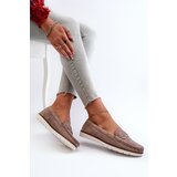 EVENTO Women's Dark Beige Faux Suede Loafers Nestalia | shoptok.hr