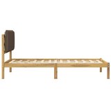  Krevetni okvir s tapiciranim uzglavljem Bijelo isprana i taupe - Bijelo isprana i taupe 80 x 200 cm | shoptok.hr