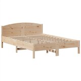 vidaXL Krevet s regalom za knjige bez madraca 140x190 cm od borovine | shoptok.hr