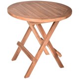 Garden Pleasure Okrogla vrtna mizica iz masivnega tika ø 50 cm Mitan – | Shoptok.si