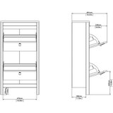 Tvilum Sivo-bež preklopni ormarić za cipele Madrid – | shoptok.hr