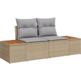 vidaXL 7-dijelni vrtni kauč set s jastučićima Bež Poli Ratan Akacija | shoptok.hr