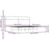 Metalni okvir kreveta bez madraca boja hrasta 183x213 cm | shoptok.hr