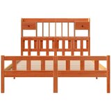 vidaXL Knjižna postelja brez vzmetnice vošč. rjava 160x200 cm borovina | Shoptok.si