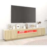 vidaXL TV ormarić s LED svjetlima boja hrasta sonome 200 x 35 x 40 cm | shoptok.hr