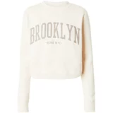 AÉROPOSTALE Sweater majica 'BROOKLYN' ecru/prljavo bijela / smeđa / bijela