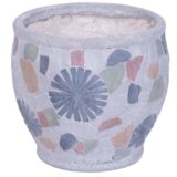 Ramda Keramična posoda za rože - mozaik, 27,5x27,5xH25 cm | Shoptok.si