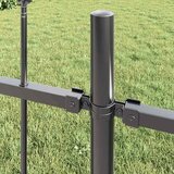  Vrtna Ograda 4 pcs Siva 6,8 x 1 m Čelik s prahom | shoptok.hr