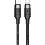 Usams Podatkovni kabel sj350 u31 lightning na type c 2a dožina 1,2 m fast charge - črn pleten Cene