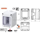 GEWISS GW27041 vodonepropusno kućište za sistemske uređaje - 1 banda - siva ral 7035 - ip55 | Eponuda.com