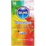 Skins - aromatizirani kondomi - menta, žvakaća guma, banana, jagoda (16 kom) Cijene