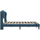 Krevetna konstrukcija s uzglavljem Plava 160 x 200 cm Baršun | shoptok.hr