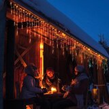  LED božićna spoljna zavesa 180xLED 3,5x0,7 m IP44 topla bela | Eponuda.com