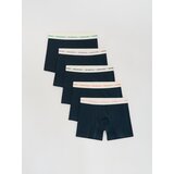 Reserved Komplet od 5 pari long bokserica - mornarsko plava | shoptok.hr