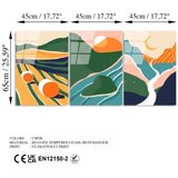 Wallity UV-946 - 45 x 65 multicolor decorative tempered glass painting (3 pieces) | Eponuda.com