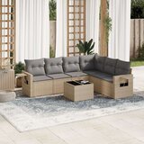  7-dijelni set vrtnih sofa od poliratana s jastucima bež | shoptok.hr