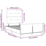  Postelja Temno Siva 120x190 cm Žamet, (22049929) | Shoptok.si