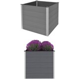 vidaXL Visoka greda WPC 100x100x91 cm siva Cene
