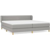 vidaXL Box spring postelja z vzmetnico svetlo siva 200x200 cm blago, (20999247) Cene