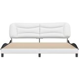  Okvir za krevet s uzglavljem bijelo-crni 200x200cm umjetna koža | shoptok.hr