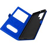 AVIZAR Ovitek za Samsung Galaxy S22 Ultra, dvojno okence in dvojni magnetni zavihek - moder, (20632015) | Shoptok.si