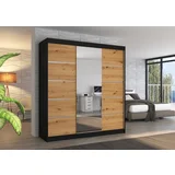 ADRK Furniture Garderobna omara z drsnimi vrati Bergen - 200 cm