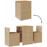  3-dijelni bistro set s jastucima bež od poliratana | shoptok.hr