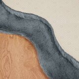  Faux Rabbit Fur Rug Olite Antracit 80 x 120 cm Poliester | shoptok.hr