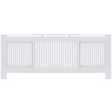 vidaXL Pokrov radiatorja 2 pcs Bela 205x20.5x81.5cm Konstruiran les | Shoptok.si