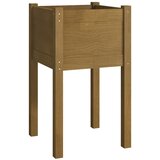  Vrtna sadilica smeđa boja meda 40x40x70 cm od masivne borovine | Eponuda.com