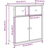 vidaXL Komoda starinski les 70x41x56 cm inženirski les | Shoptok.si